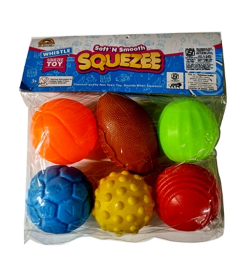 Squeeze ball (6pcs)| Plastic | Toys | 3+ Years