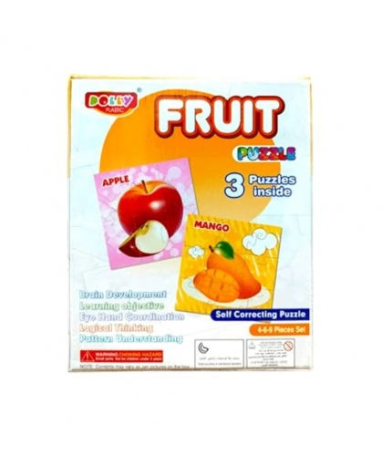 3_Pcs Set Fruit Puzzle | Cardboard | Educational Toys | 3+ Years