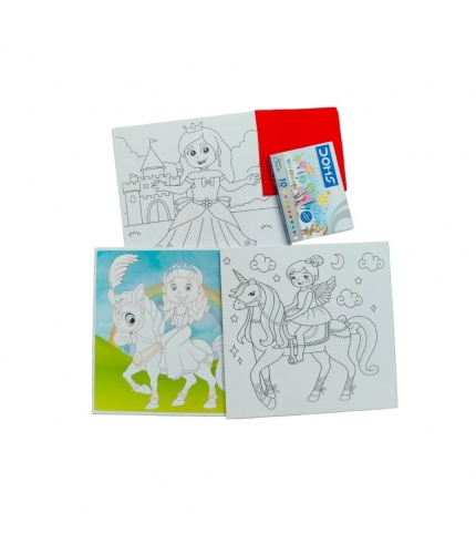 Fun With Coloring Board-Princess |   Cardboard  |   Educational Toys| 3+ Years