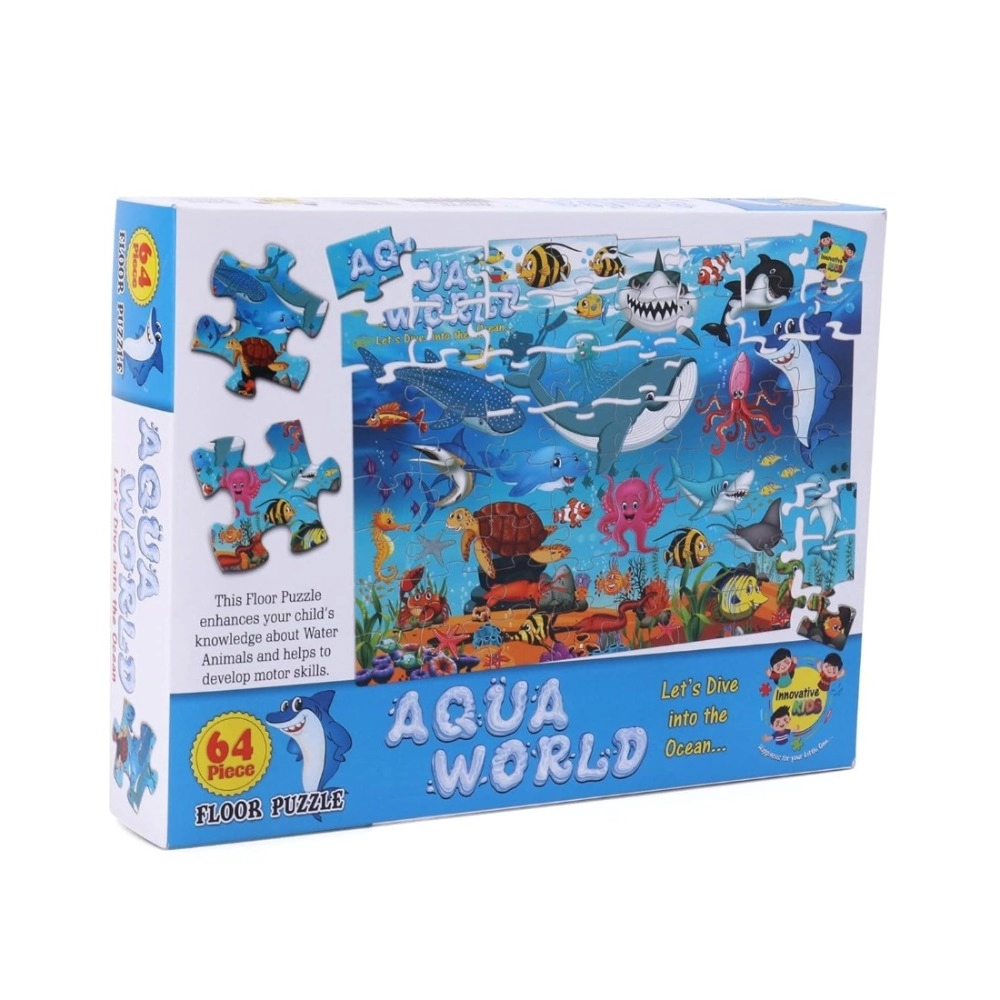 64_Pcs Set Aqua World Puzzle | Cardboard | Educational Toys | 4+ Years 64_Pcs Set Aqua World Puzzle | Cardboard | Educational Toys | 4+ Years