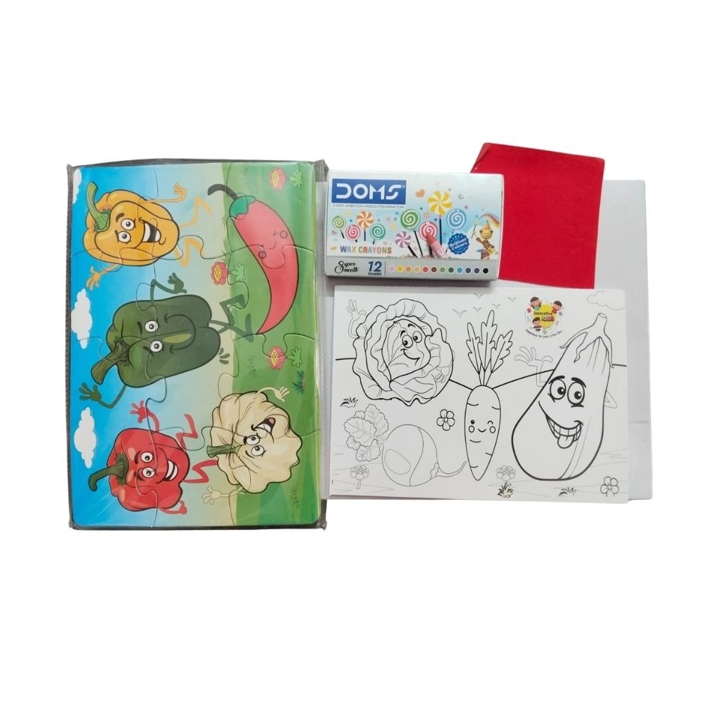 2 In 1 Puzzle & Colors Vegetable | Cardboard | Educational Toys| 3+ Years 2 In 1 Puzzle & Colors Vegetable | Cardboard | Educational Toys| 3+ Years
