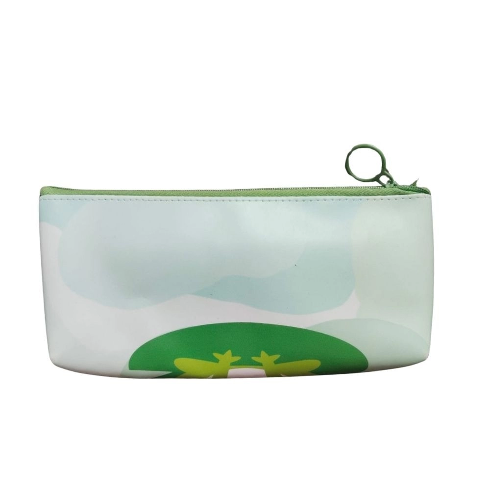 Pack Of_2 Frog Cartoon Printed Pencil Pouch |   Canvas  |   Stationery | 3+ Years