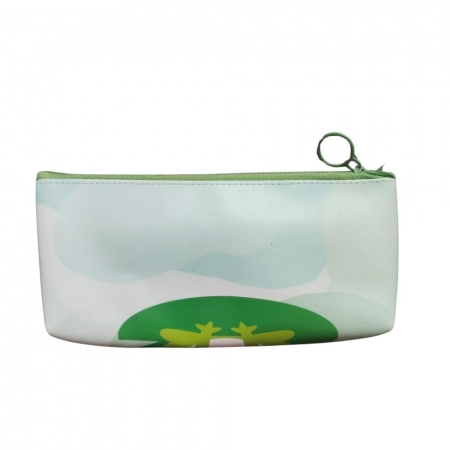 Pack Of_2 Frog Cartoon Printed Pencil Pouch |   Canvas  |   Stationery | 3+ Years