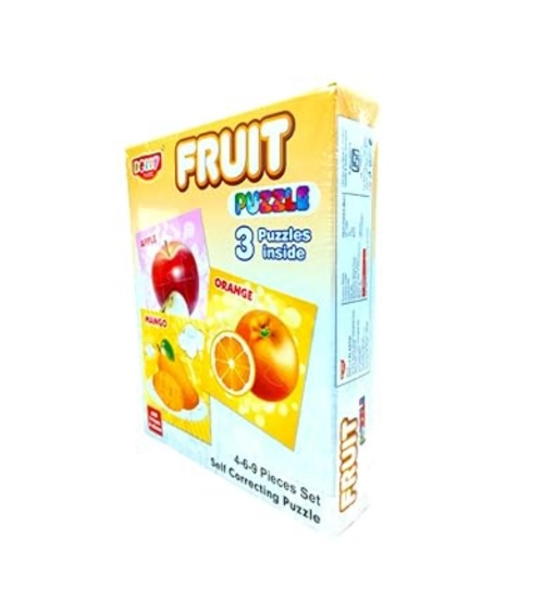 3_Pcs Set Fruit Puzzle | Cardboard | Educational Toys | 3+ Years