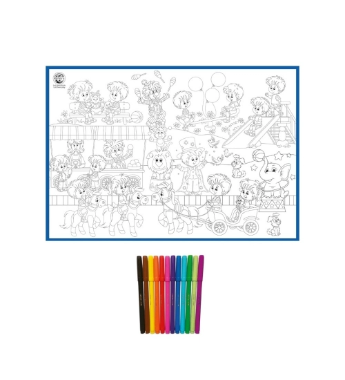 Carnival Printed Colouring Mat | Canvas | Educational Toys | 3+ Years