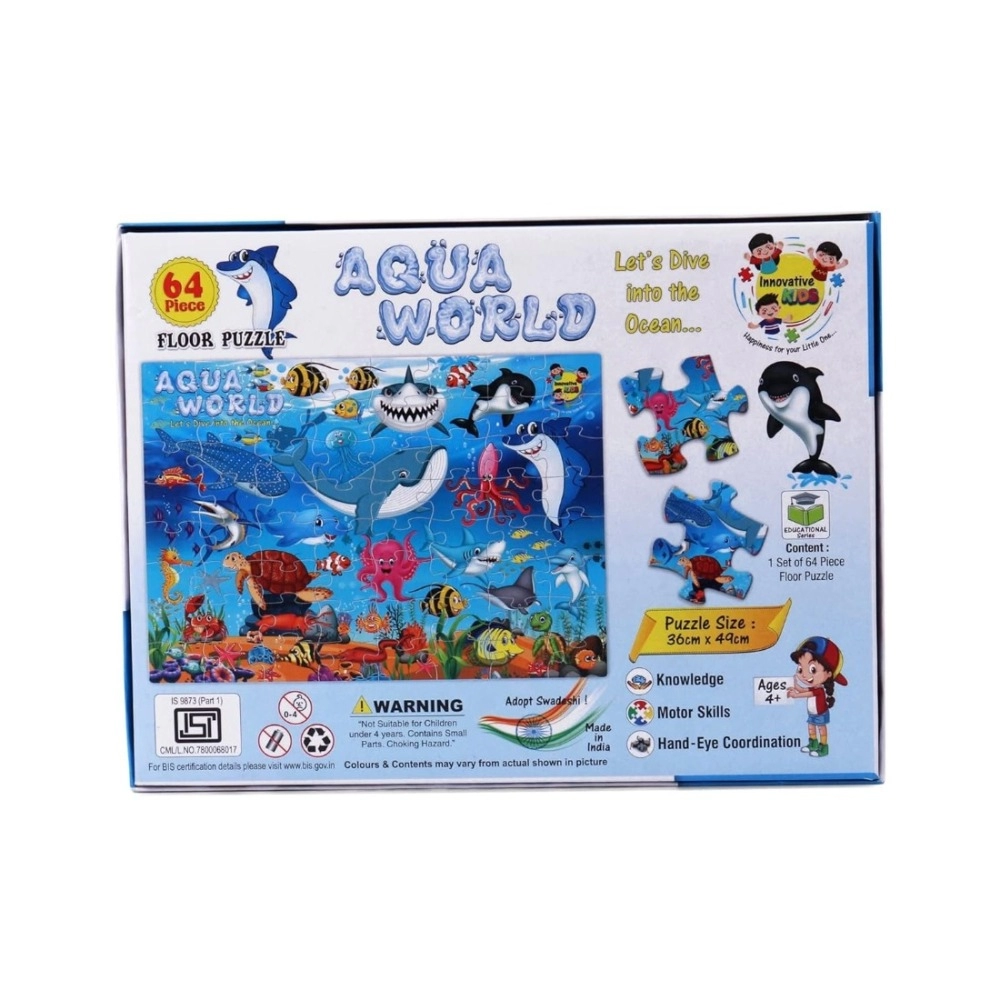 64_Pcs Set Aqua World Puzzle | Cardboard | Educational Toys | 4+ Years 64_Pcs Set Aqua World Puzzle | Cardboard | Educational Toys | 4+ Years