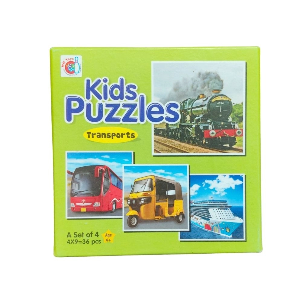 4 Pcs Set Transport Puzzle | Cardboard | Educational Toys| 3+ Years