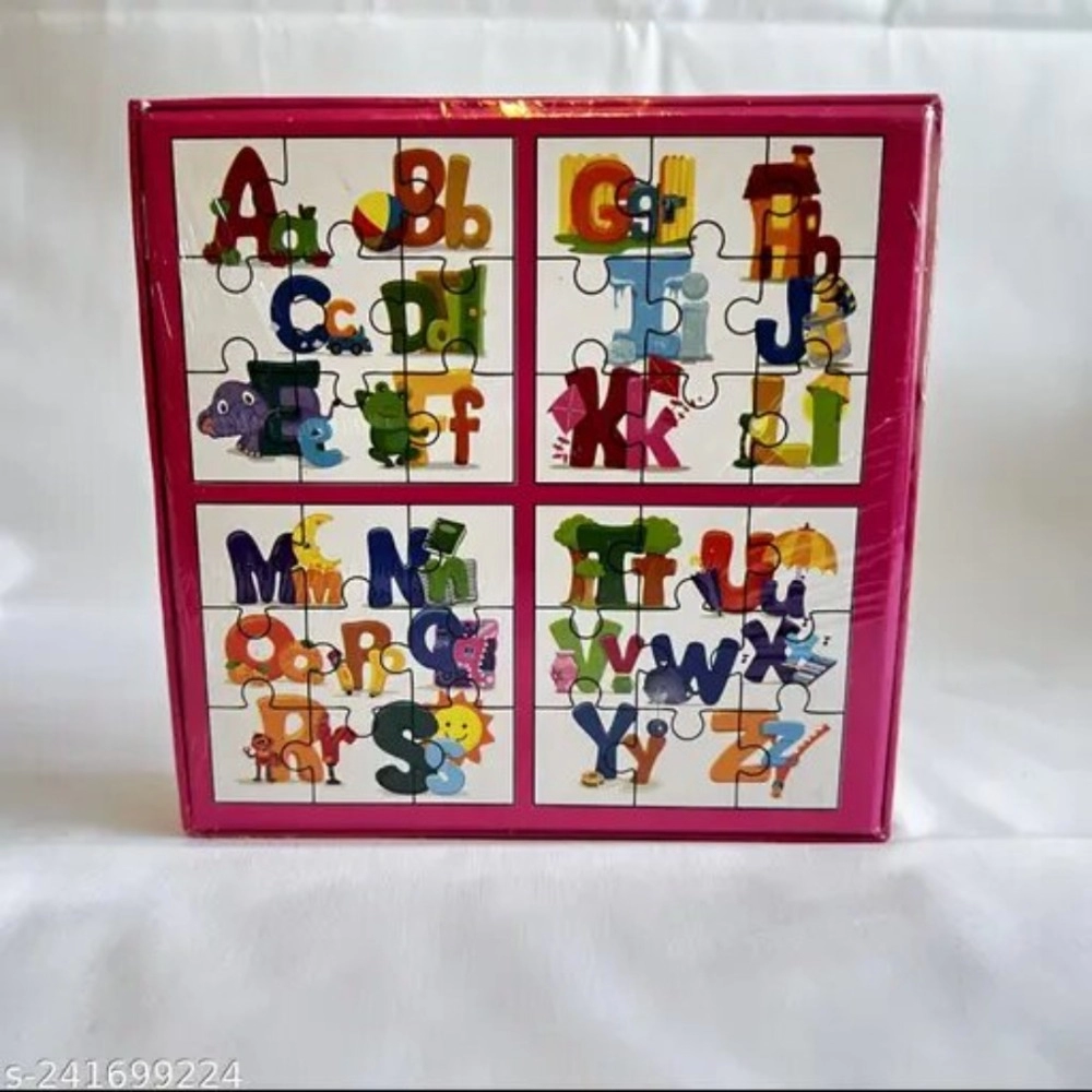 4 Pcs Set Alphapet Puzzle | Cardboard | Educational Toys | 4+ Years
