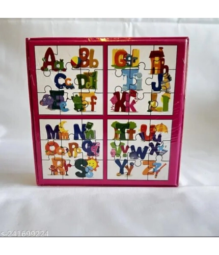 4_Pcs Set Alphapet Puzzle | Cardboard | Educational Toys | 4+ Years