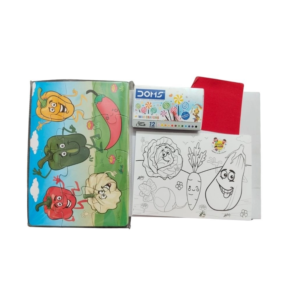 2 In 1 Puzzle & Colors Vegetable | Cardboard | Educational Toys| 3+ Years 2 In 1 Puzzle & Colors Vegetable | Cardboard | Educational Toys| 3+ Years
