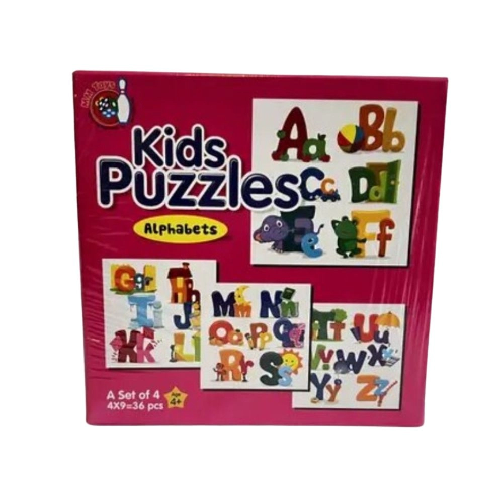 4 Pcs Set Alphapet Puzzle | Cardboard | Educational Toys | 4+ Years
