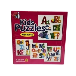 4_Pcs Set Alphapet Puzzle | Cardboard | Educational Toys | 4+ Years