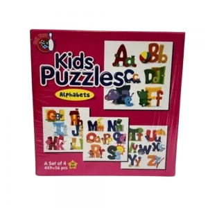 4_Pcs Set Alphapet Puzzle | Cardboard | Educational Toys | 4+ Years