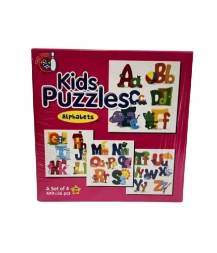 4_Pcs Set Alphapet Puzzle | Cardboard | Educational Toys | 4+ Years