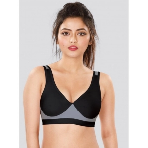 Dermawear SB-1102 Women's 4D Stretch Sports Bra (Black-Grey)