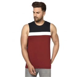 Generic Men's Casual Cotton Blended Striped Sleeveless Vest (Multicolor)