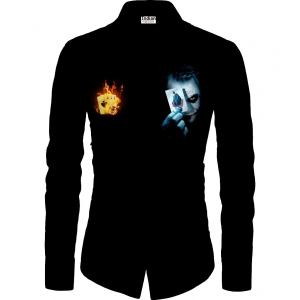 Generic Men's Casual Floral Printed Cotton Blend Unstitched Shirt Fabric 1.6 Mtrs (Black)