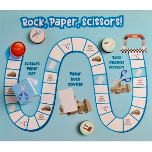 Generic Rock Paper Scissor Wooden Board Game Toys (MultiColor)