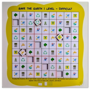 Generic Save the earth - Difficult Wooden Puzzle Game Toys (MultiColor)