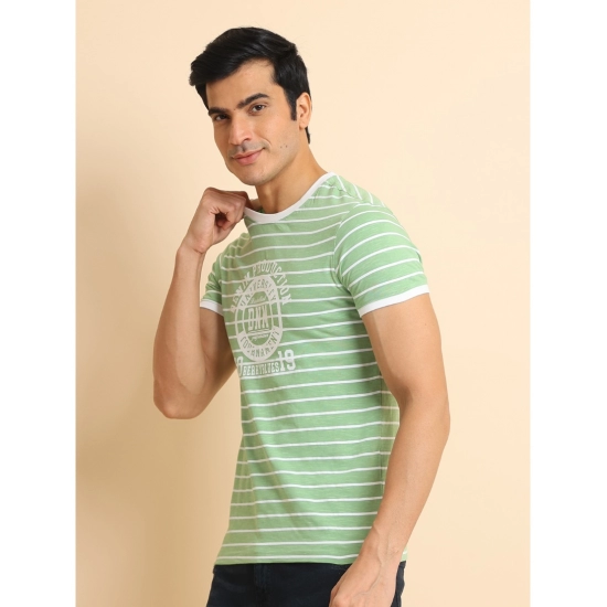 Generic Men's Casual Cotton Printed Round Neck Half Sleeve T-Shirt (LightGreen) Generic Men's Casual Cotton Printed Round Neck Half Sleeve T-Shirt (LightGreen)