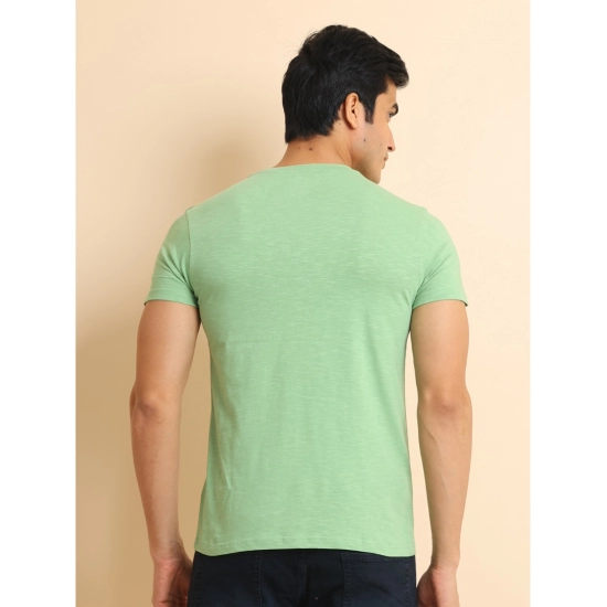 Generic Men's Casual Cotton Printed Round Neck Half Sleeve T-Shirt (Green) Generic Men's Casual Cotton Printed Round Neck Half Sleeve T-Shirt (Green)