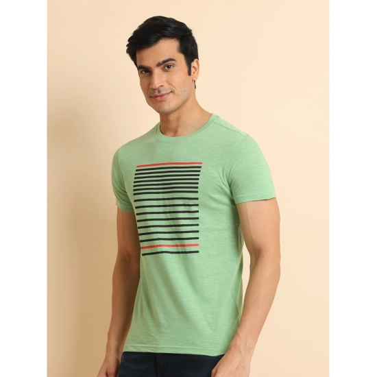 Generic Men's Casual Cotton Printed Round Neck Half Sleeve T-Shirt (Green) Generic Men's Casual Cotton Printed Round Neck Half Sleeve T-Shirt (Green)