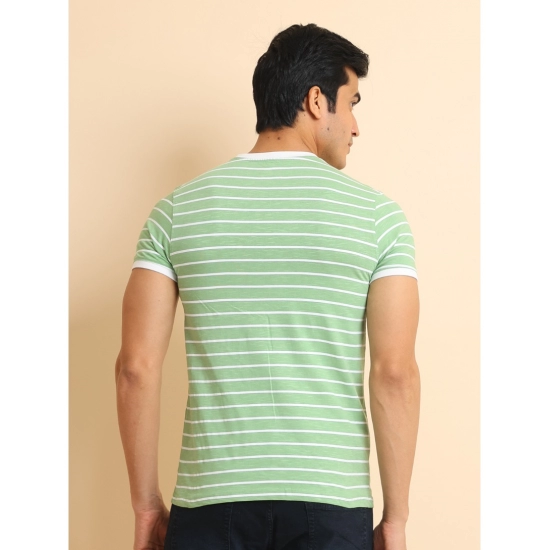 Generic Men's Casual Cotton Printed Round Neck Half Sleeve T-Shirt (LightGreen) Generic Men's Casual Cotton Printed Round Neck Half Sleeve T-Shirt (LightGreen)