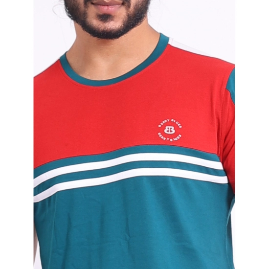 Generic Men's Casual Cotton Printed Round Neck Half Sleeve T-Shirt (Red) Generic Men's Casual Cotton Printed Round Neck Half Sleeve T-Shirt (Red)