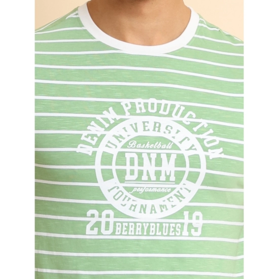 Generic Men's Casual Cotton Printed Round Neck Half Sleeve T-Shirt (LightGreen) Generic Men's Casual Cotton Printed Round Neck Half Sleeve T-Shirt (LightGreen)