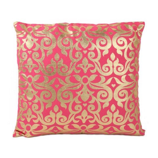 Generic Pack Of_2 Cotton Printed Cushion Cover Sets (Red, Size: 16x16 In)