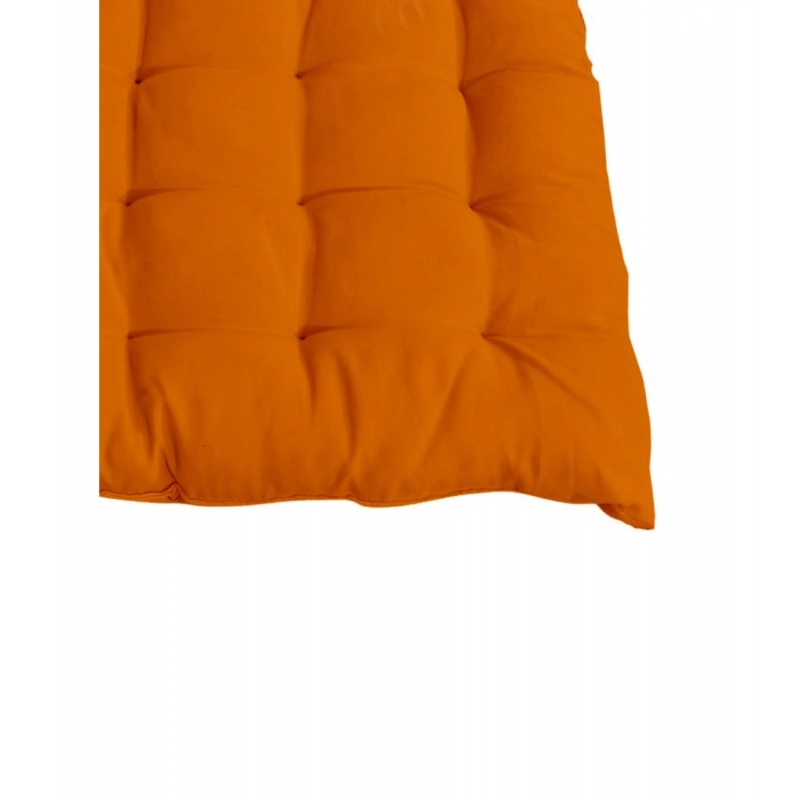 Generic Cotton Blended Solid Chair Cushions (Mustard, Size: 16x16 In)