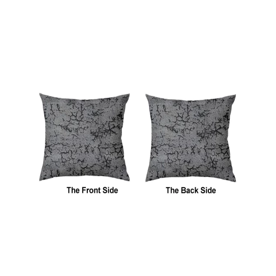 Generic Pack Of_2 Velvet Printed Bone Neck Pillow (Grey, Size: 6x10 In)