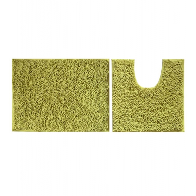 Generic Polyester Knitted Bathmats Sets (Green, Size: 20x30 In)