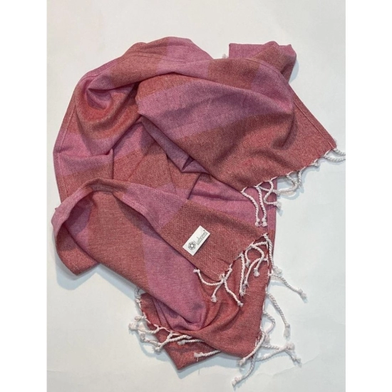 Generic Cotton Striped Bath Towels (Rose, Size: 30x59 In)