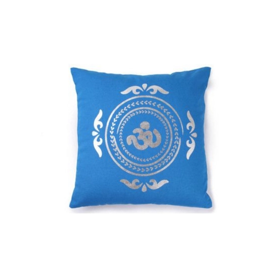 Generic Pack Of_2 Cotton Printed Cushion Cover Sets (Blue, Size: 16x16 In)