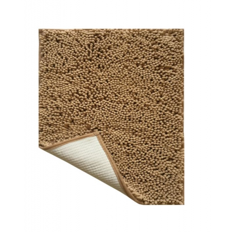 Generic Polyester Knitted Bathmats Sets (Light Brown, Size: 20x30 In)