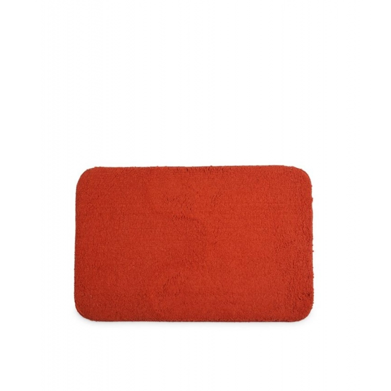 Generic Polyester Solid Bathmats Sets (Orange, Size: 20x30 In)