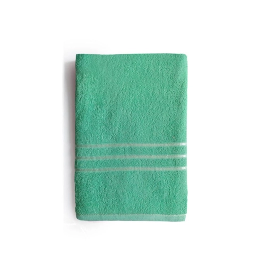 Generic Cotton Striped Bath Towels (Green, Size: 58x28 In)