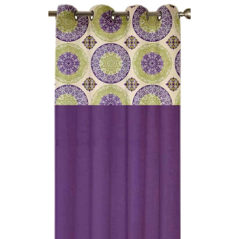 Generic Cotton Printed Curtains (Multicolor, Size: 54x90 In)