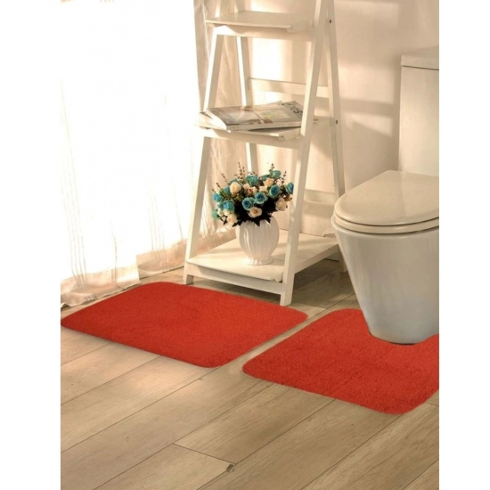 Generic Polyester Solid Bathmats Sets (Orange, Size: 20x30 In) Generic Polyester Solid Bathmats Sets (Orange, Size: 20x30 In)