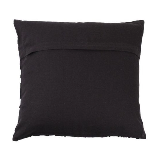 Generic Pack Of_2 Cotton Printed Cushion Cover Sets (Black, Size: 16x16 In)