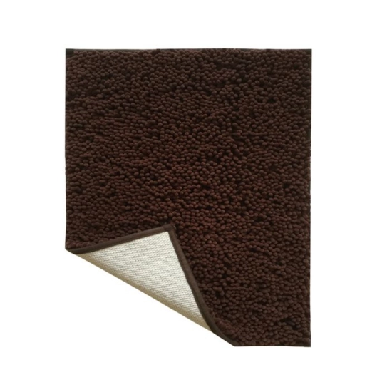 Generic Polyester Knitted Bathmats Sets (Brown, Size: 16x24 In)