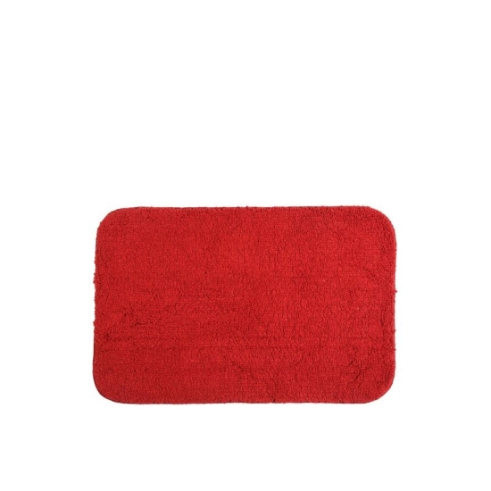 Generic Polyester Solid Bathmats Sets (Red, Size: 20x30 In)
