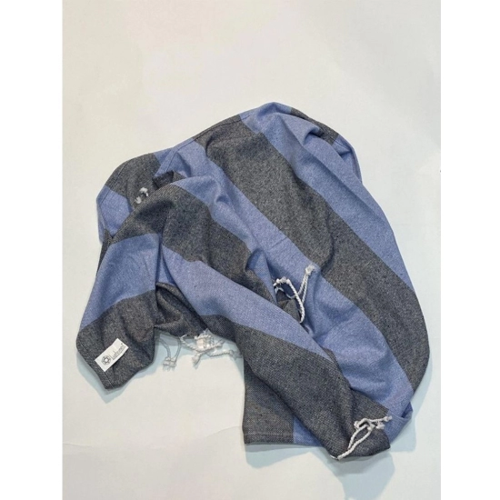 Generic Cotton Striped Bath Towels (Grey, Size: 30x59 In)