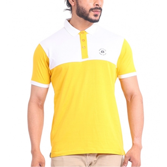 Generic Men's Casual Cotton Printed Polo Neck Half Sleeve T-Shirt (Yellow) Generic Men's Casual Cotton Printed Polo Neck Half Sleeve T-Shirt (Yellow)