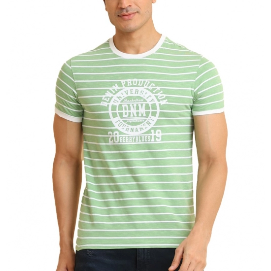 Generic Men's Casual Cotton Printed Round Neck Half Sleeve T-Shirt (LightGreen) Generic Men's Casual Cotton Printed Round Neck Half Sleeve T-Shirt (LightGreen)