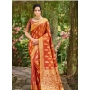 Generic Women's Silk Woven Design Saree With Unstitched Blouse 5.5Mtr (Rust)