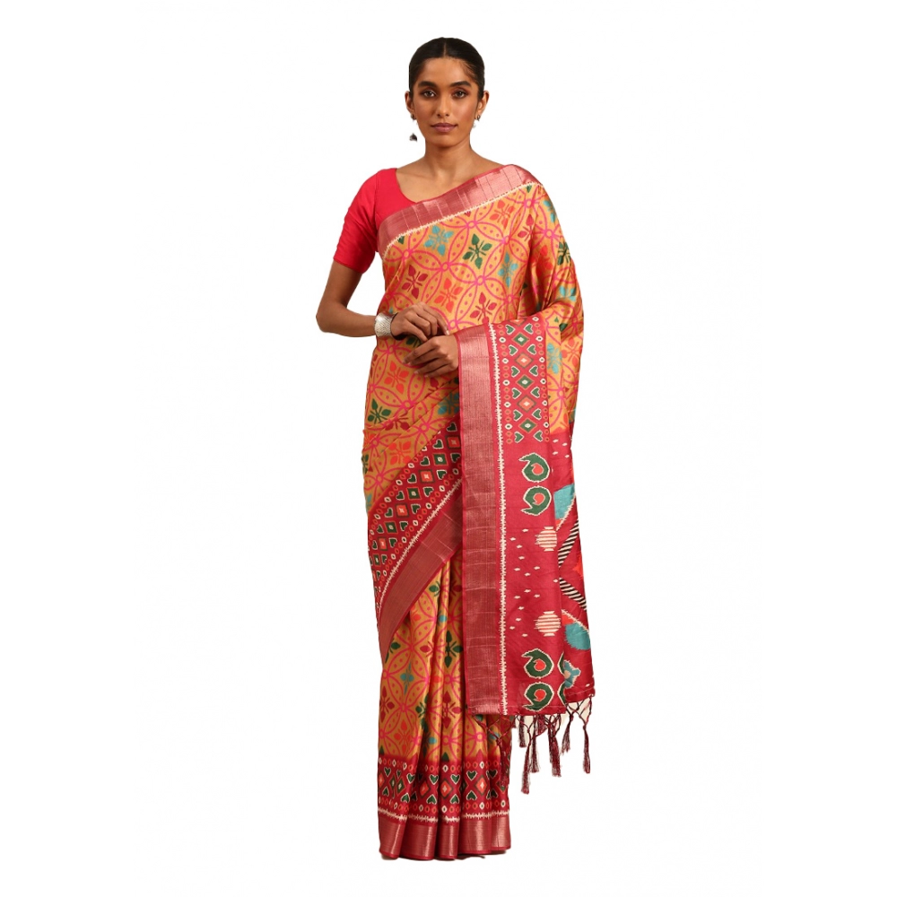Generic Women's Cotton Printed Saree With Unstitched Blouse 5.5Mtr (Multicolor) Generic Women's Cotton Printed Saree With Unstitched Blouse 5.5Mtr (Multicolor)