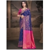 Generic Women's Silk Woven Design Saree With Unstitched Blouse 5.5Mtr (Blue)