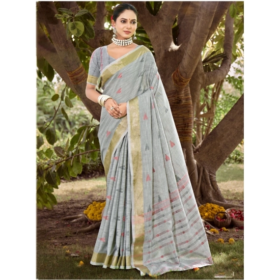 Generic Women's Cotton Printed Saree With Unstitched Blouse 5.5Mtr (Grey) Generic Women's Cotton Printed Saree With Unstitched Blouse 5.5Mtr (Grey)
